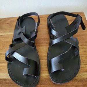 Holy Land Market Camel Leather Biblical Sandals Womens Size 7 Made in Jerusalem